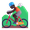 person mountain biking